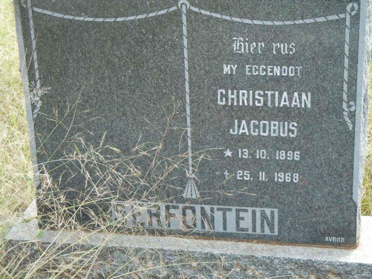 SERFONTEIN Christiaan Jacobus 1896-1968