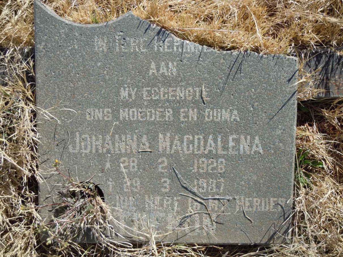 THERON Johanna Magdalena 1928-1987
