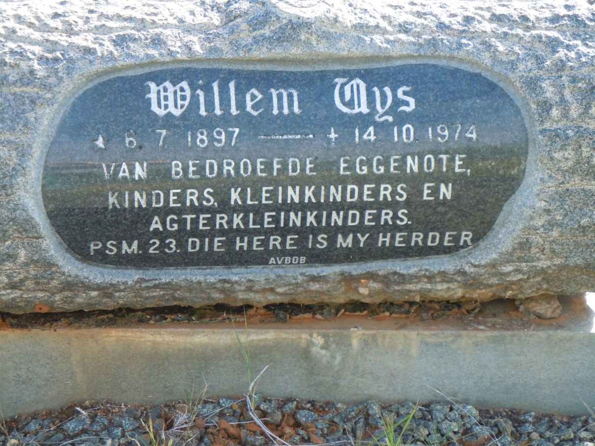 UYS Willem 1897-1974