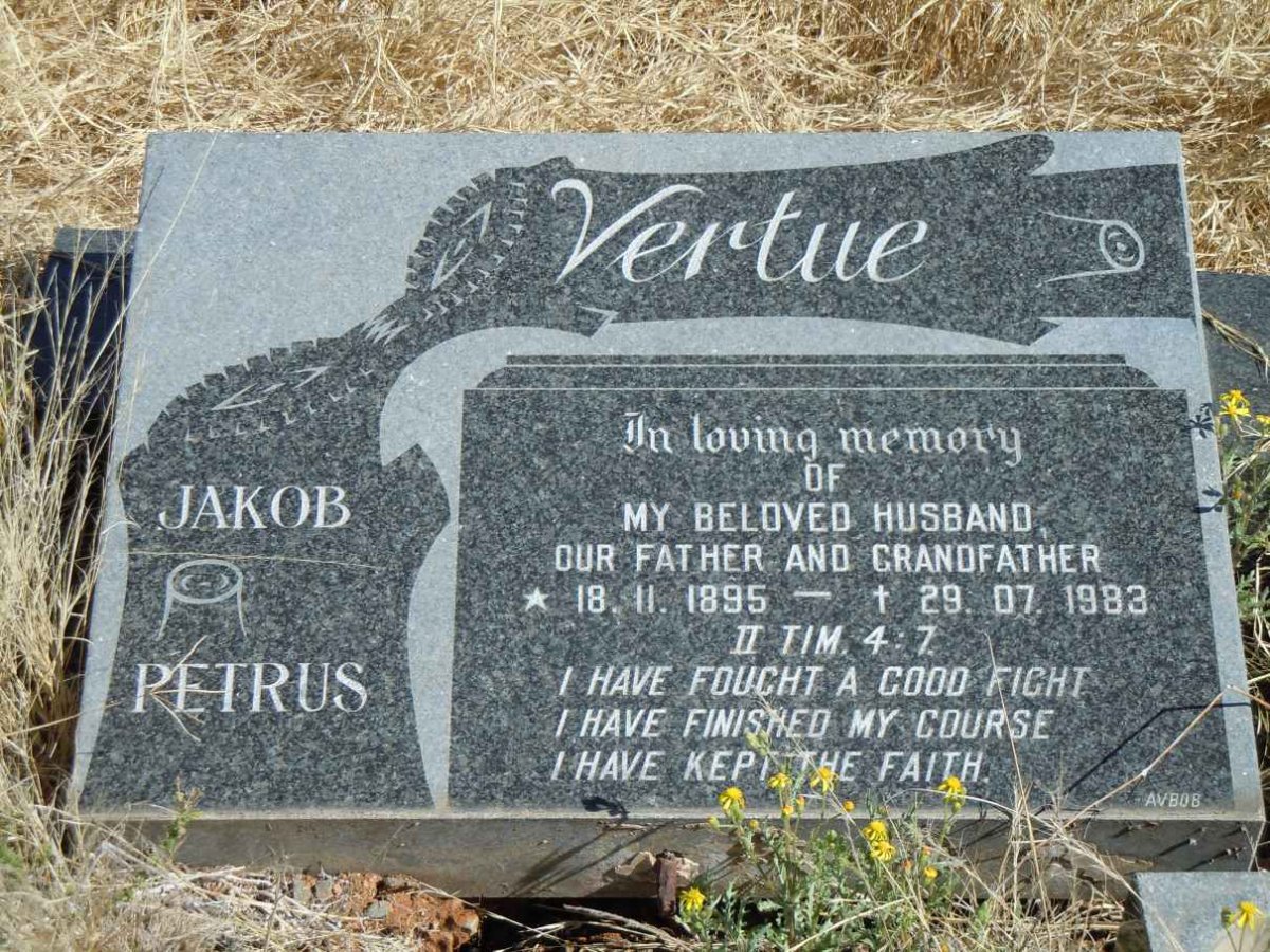 VERTUE Jakob Petrus 1895-1983