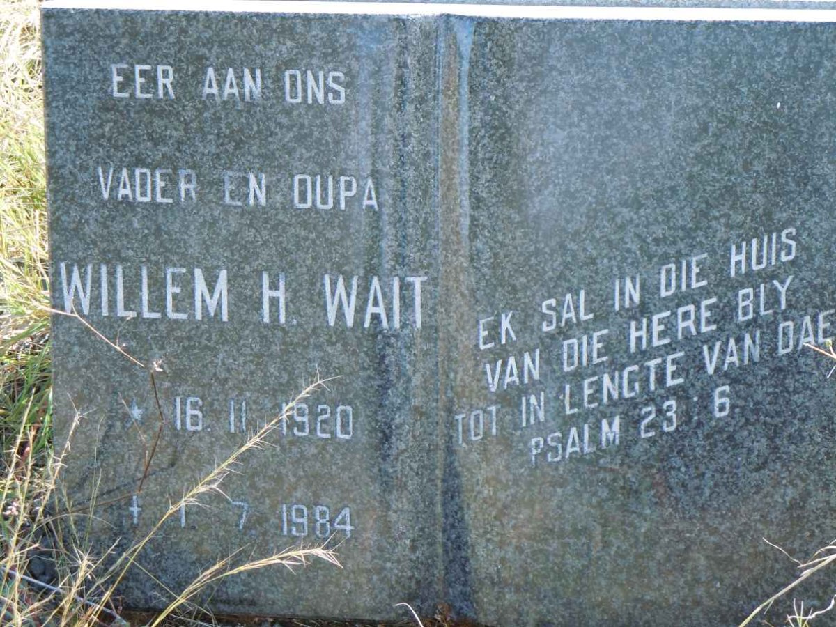WAIT Willem H. 1920-1984