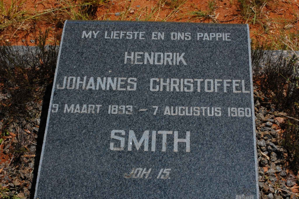 SMITH Hendrik Johannes Christoffel 1893-1960