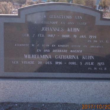 KÜHN Johannes 1887-1959 &amp; Wilhelmina Catharina VISAGIE 1896-1972