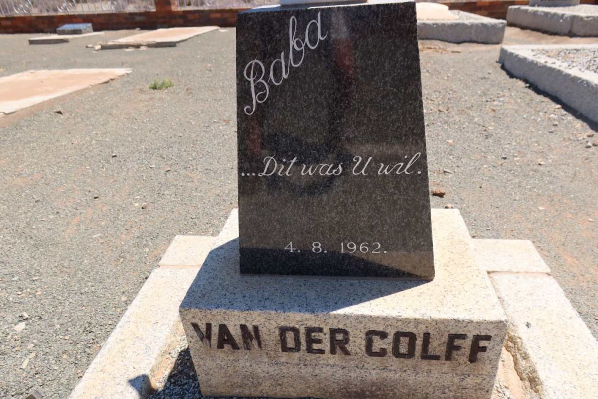 COLFF, van der -1962