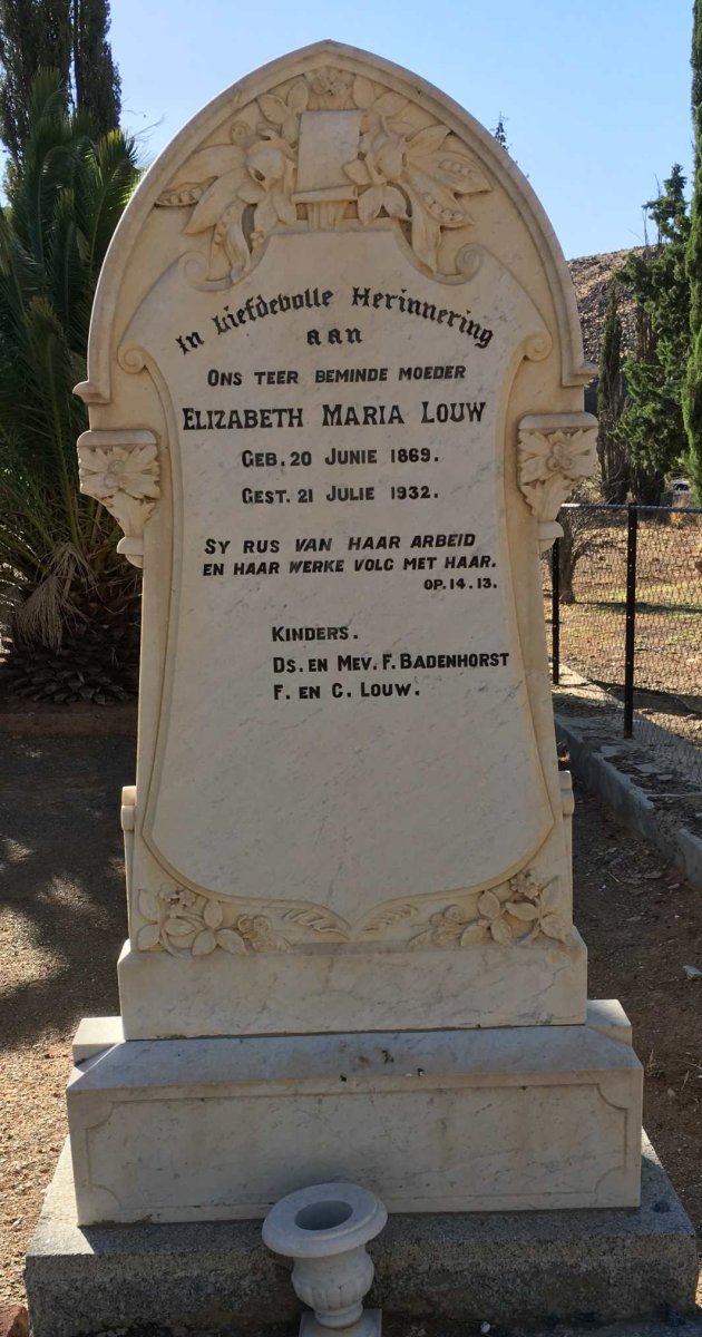 LOUW Elizabeth Maria 1869-1932