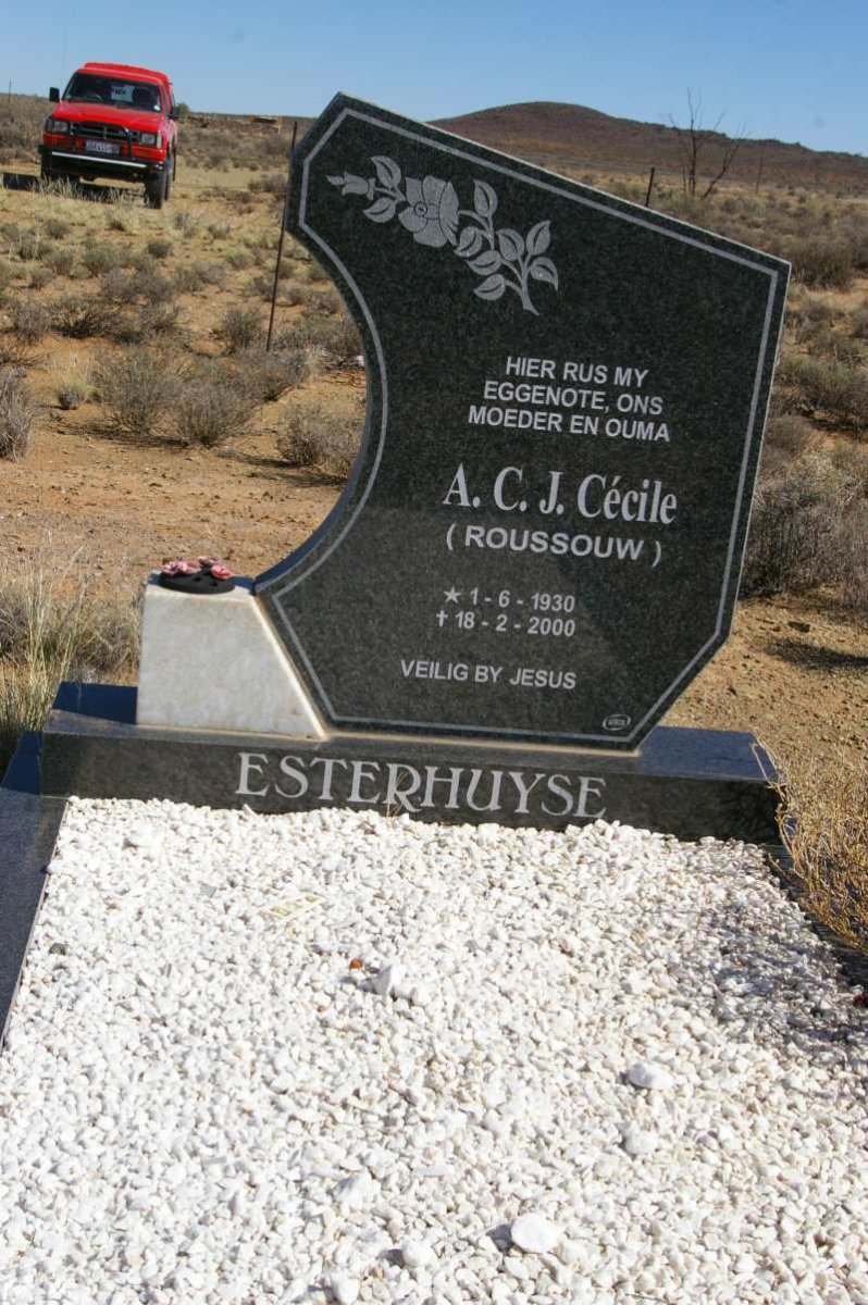 ESTERHUYSE A.C.J. Cecile ROUSSOUW 1930-2000