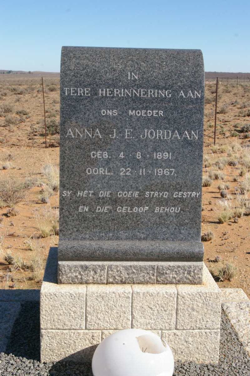 JORDAAN Anna J.E. 1891-1967