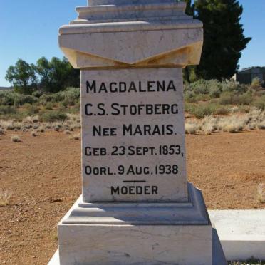 STOFBERG Magdalena C.S. nee MARAIS 1853-1938