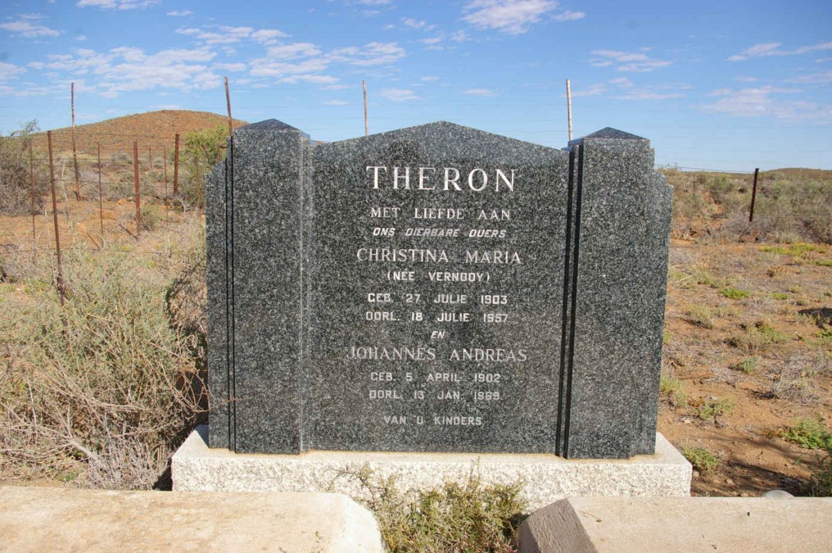 THERON Johannes Andreas 1902-1969 &amp; Christina Maria VERNOOY 1903-1957