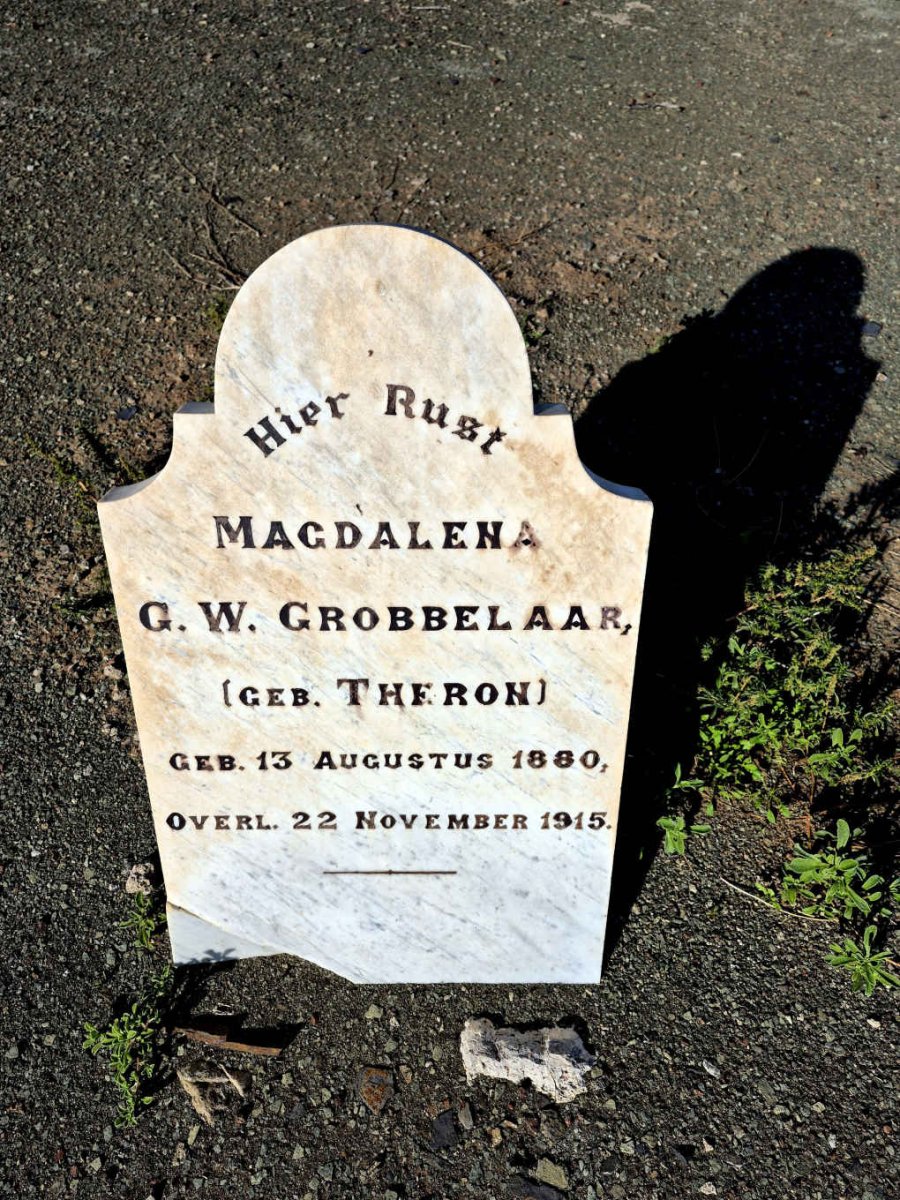GROBBELAAR Magdalena G.W. nee THERON 1880-1915