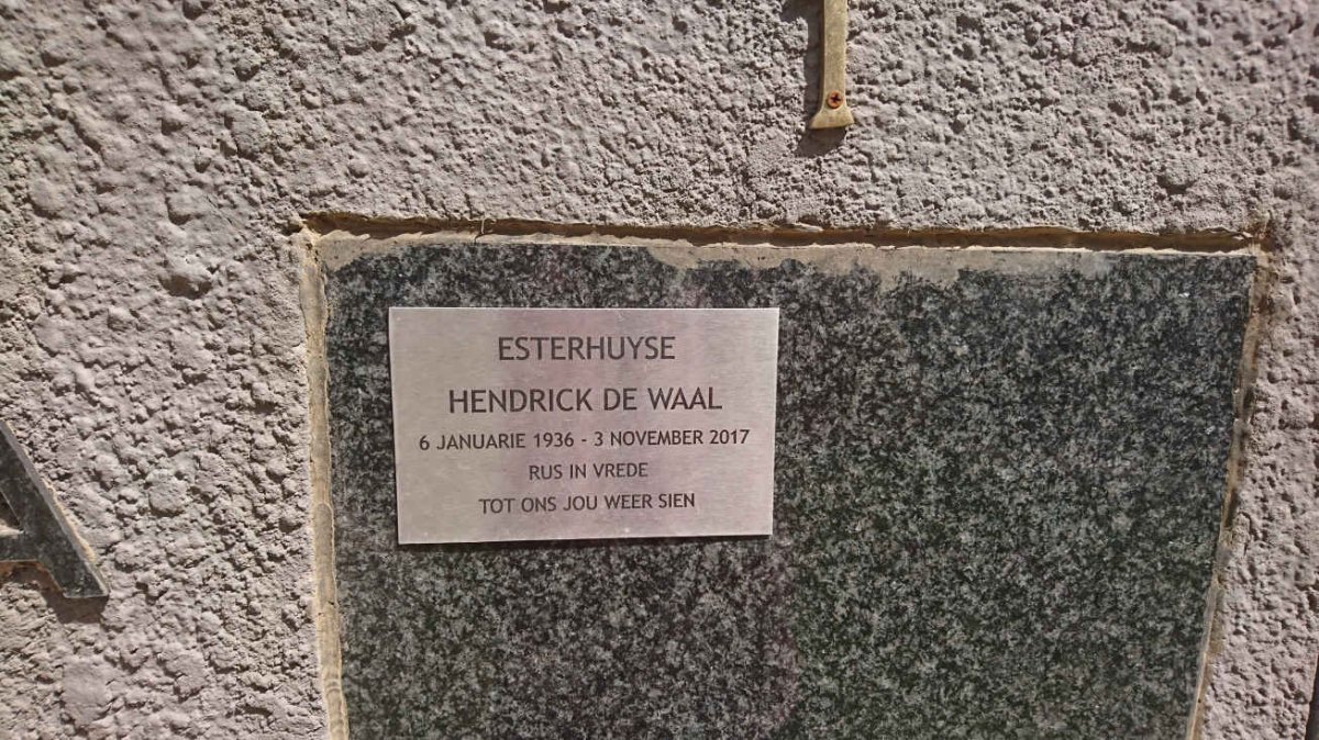 ESTERHUYSE Hendrick de Waal 1936-2017