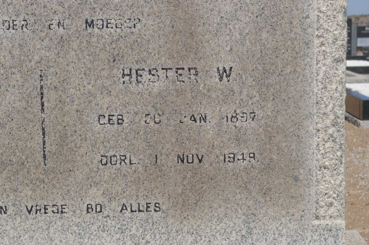 GROBBELAAR Jan 1893-1974 &amp; Hester W. 1897-1949