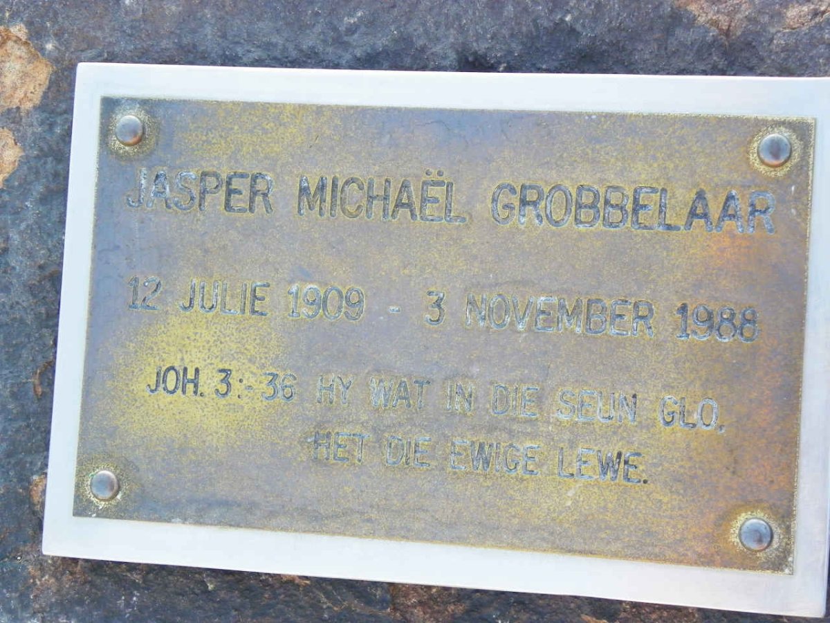 GROBBELAAR Jasper Michaël 1909-1988