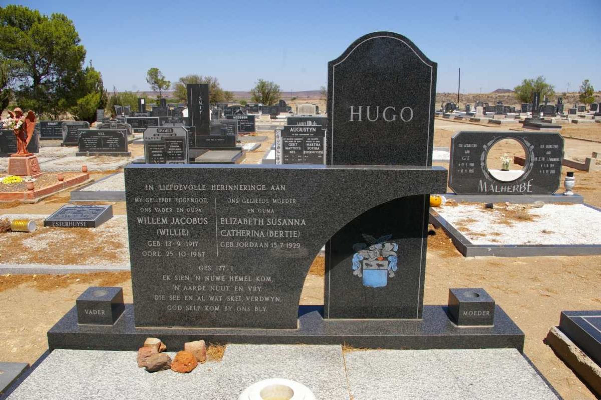 HUGO Willem Jacobus 1917-1987 &amp; Elizabeth Susanna Catherina JORDAAN 1929-