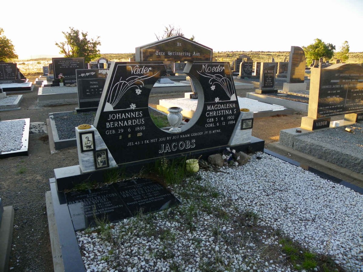 JACOBS Johannes Bernardus 1899-1994 &amp; Magdalena Christina S. 1902-1984
