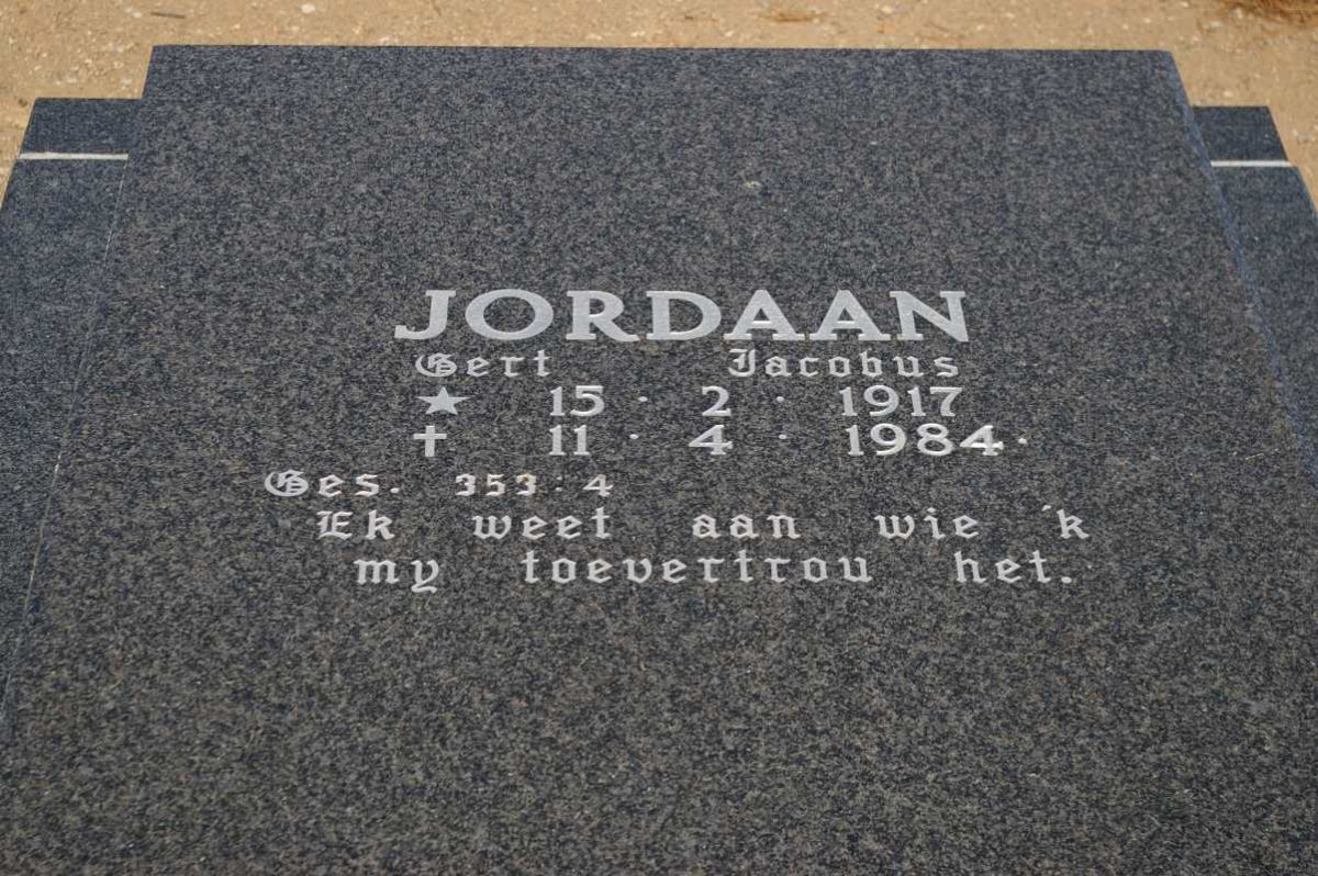 JORDAAN Gert Jacobus 1917-1984