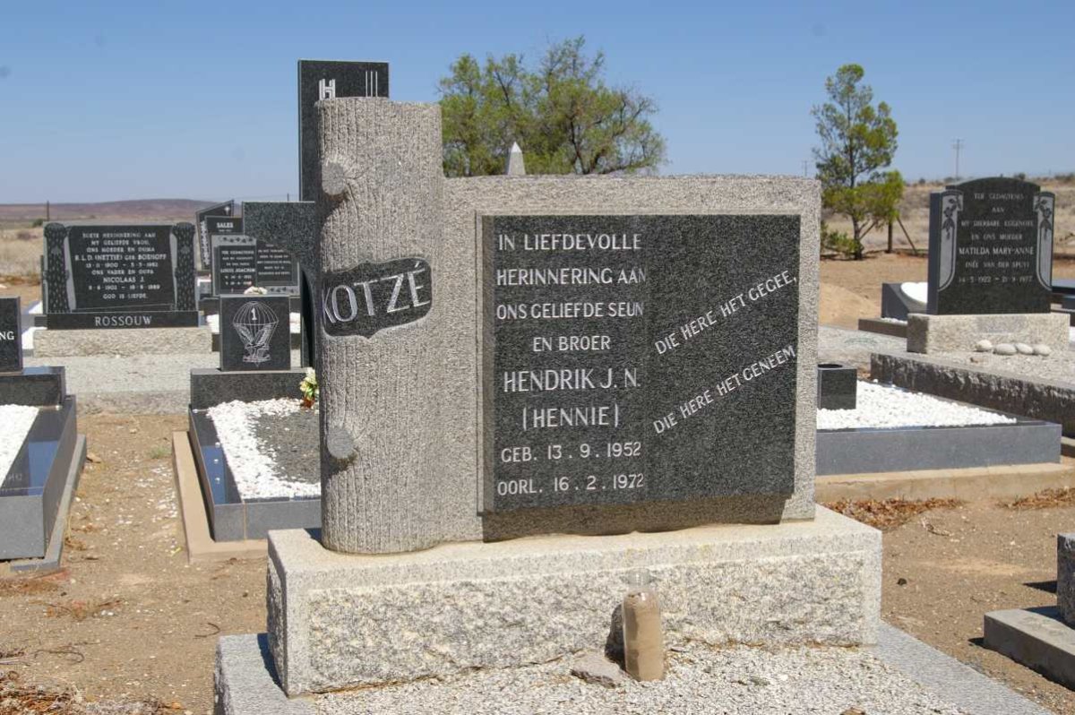 KOTZE Hendrik J.N. 1952-1972