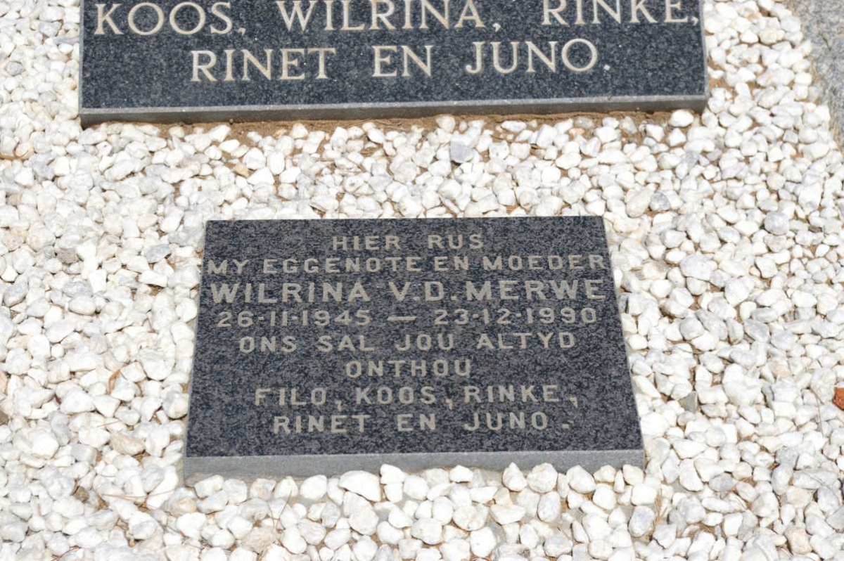 MERWE Wilrina, v.d. 1945-1990