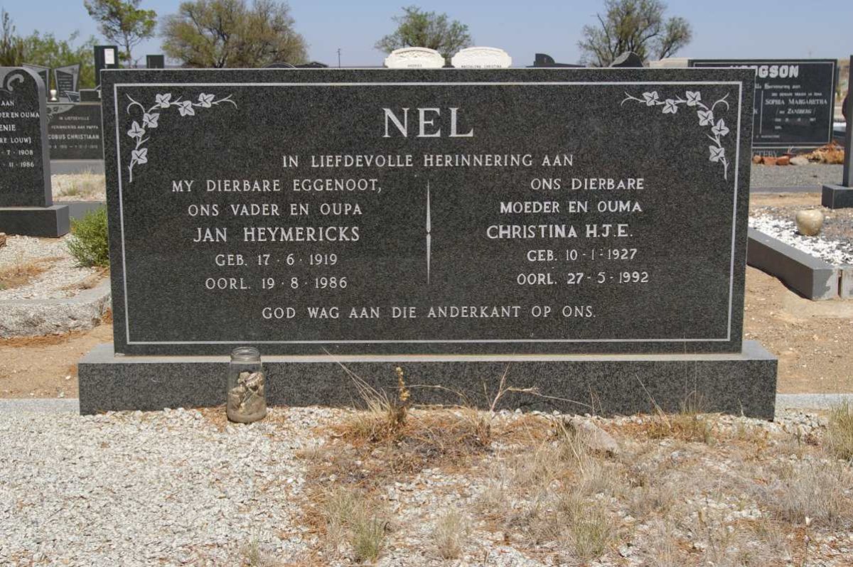 NEL Jan Heymericks 1919-1986 &amp; Christina H.J.E. 1927-1992