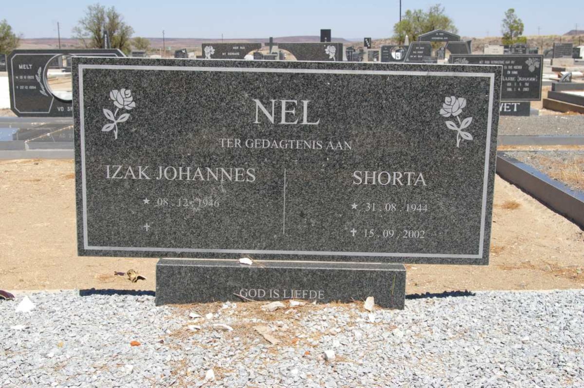 NEL Izak Johannes 1946- &amp; Shorta 1944-2002