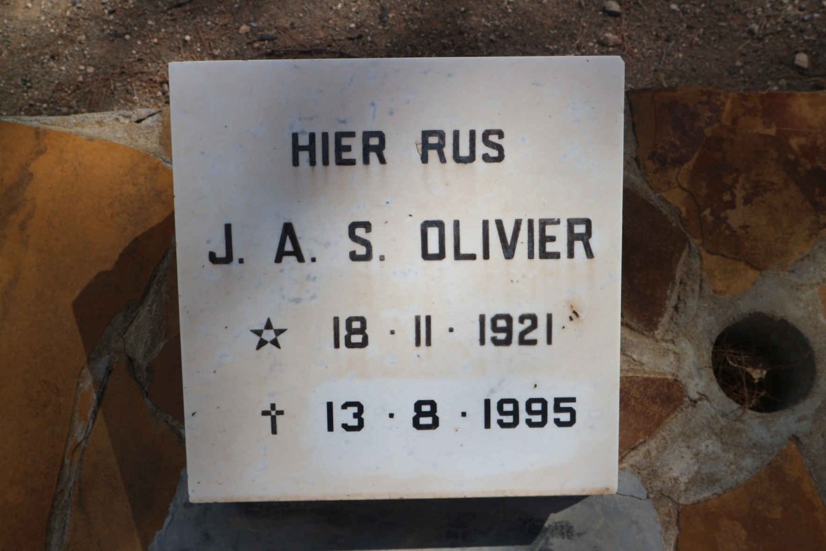 OLIVIER J.A.S. 1921-1995