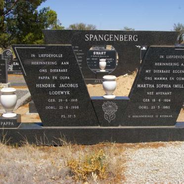 SPANGENBERG Hendrik Jacobus Lodewyk 1918-1998 &amp; Martha Sophia AVENANT 1924-1983