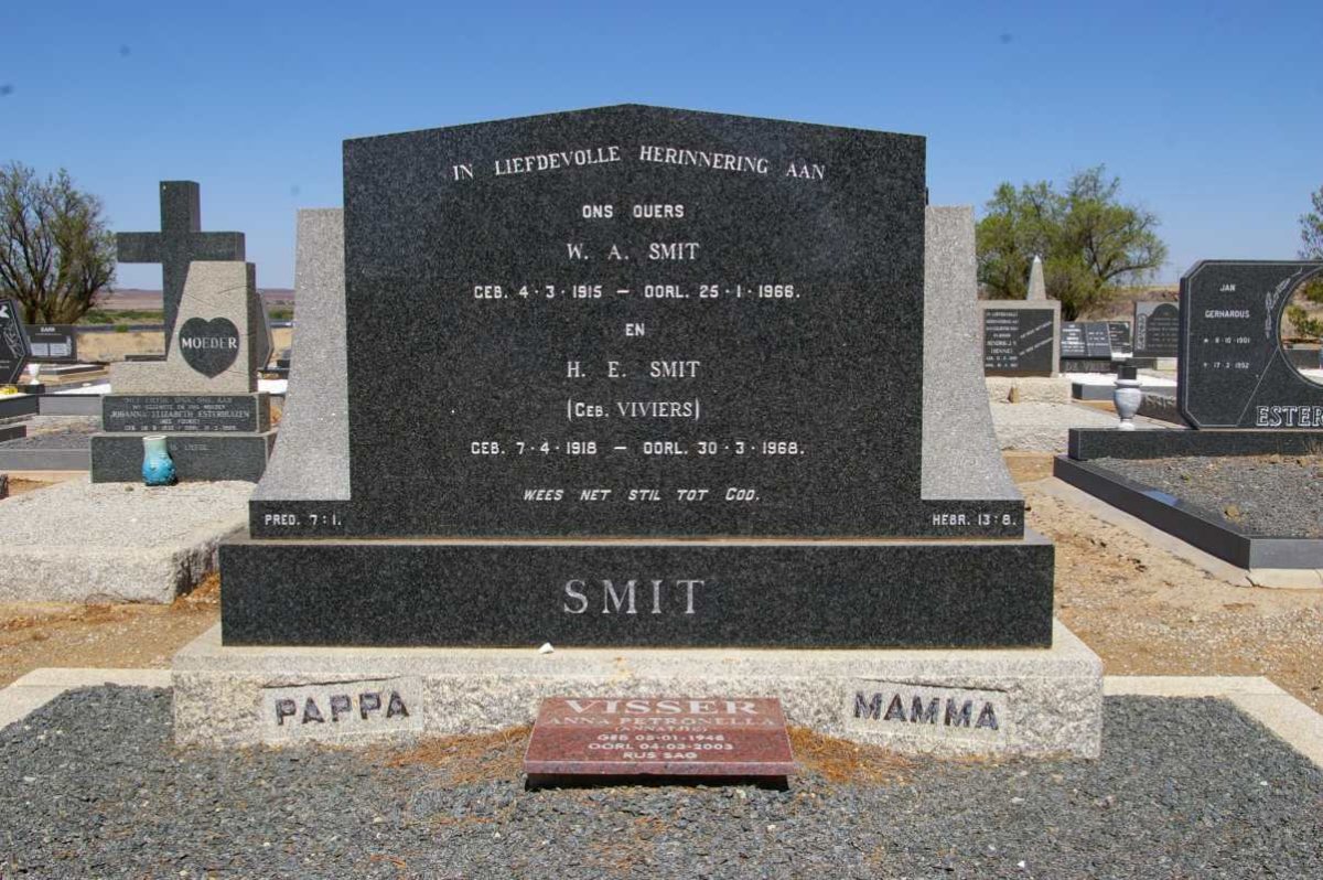 SMIT W.A. 1915-1966 &amp; H.E. VIVIERS 1918-1968