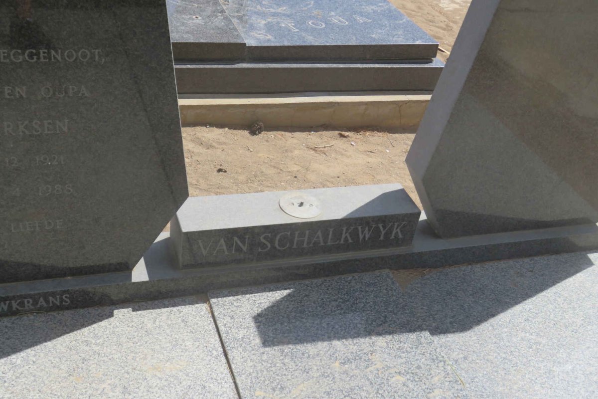 SCHALKWYK Gert Dirksen, van 1921-1988