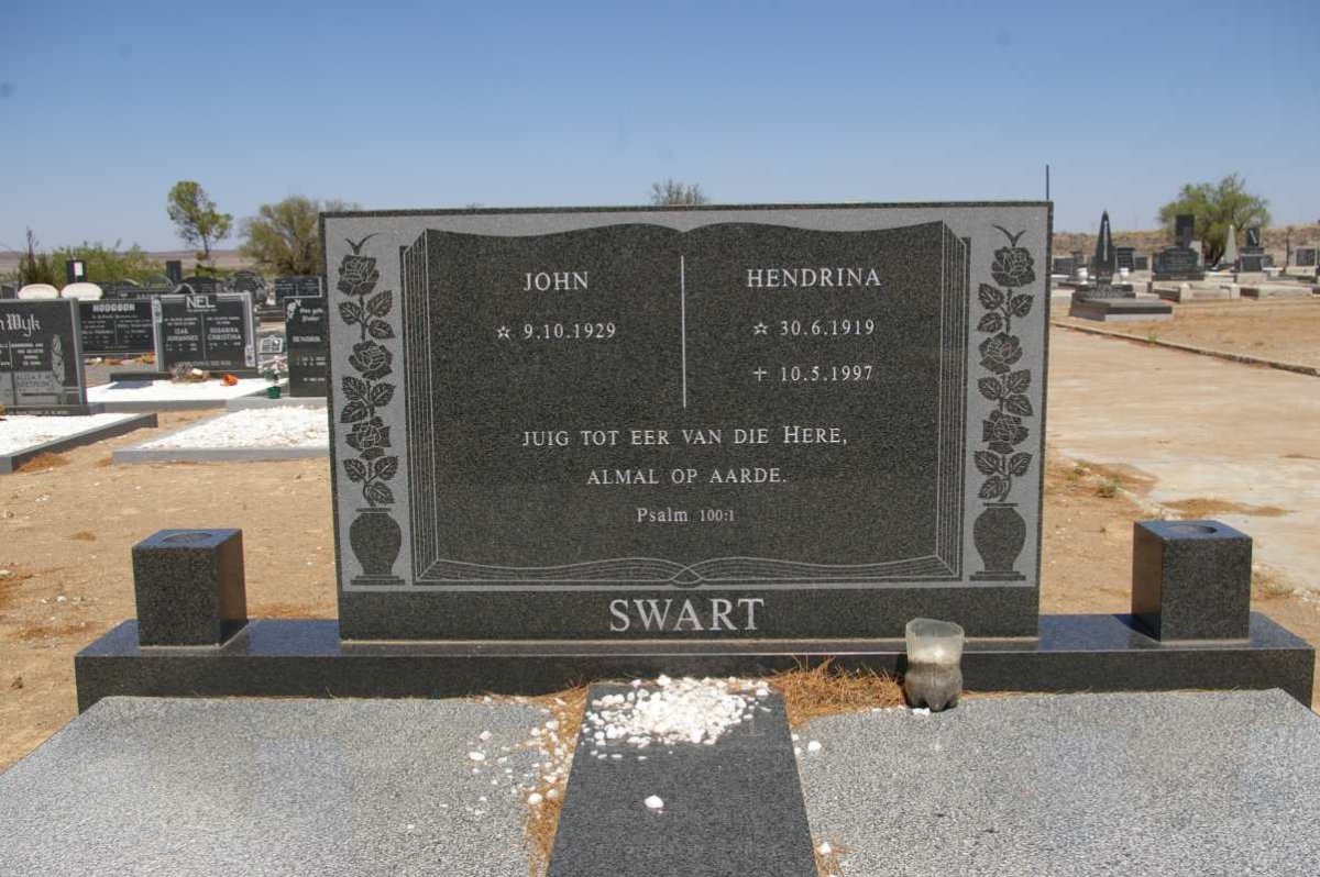 SWART John 1929- &amp; Hendrina 1919-1997