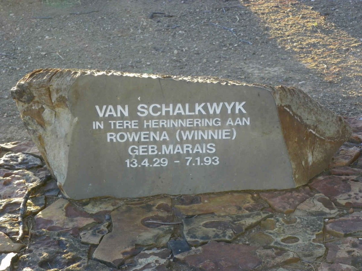 SCHALKWYK Rowena, van nee MARAIS 1929-1993