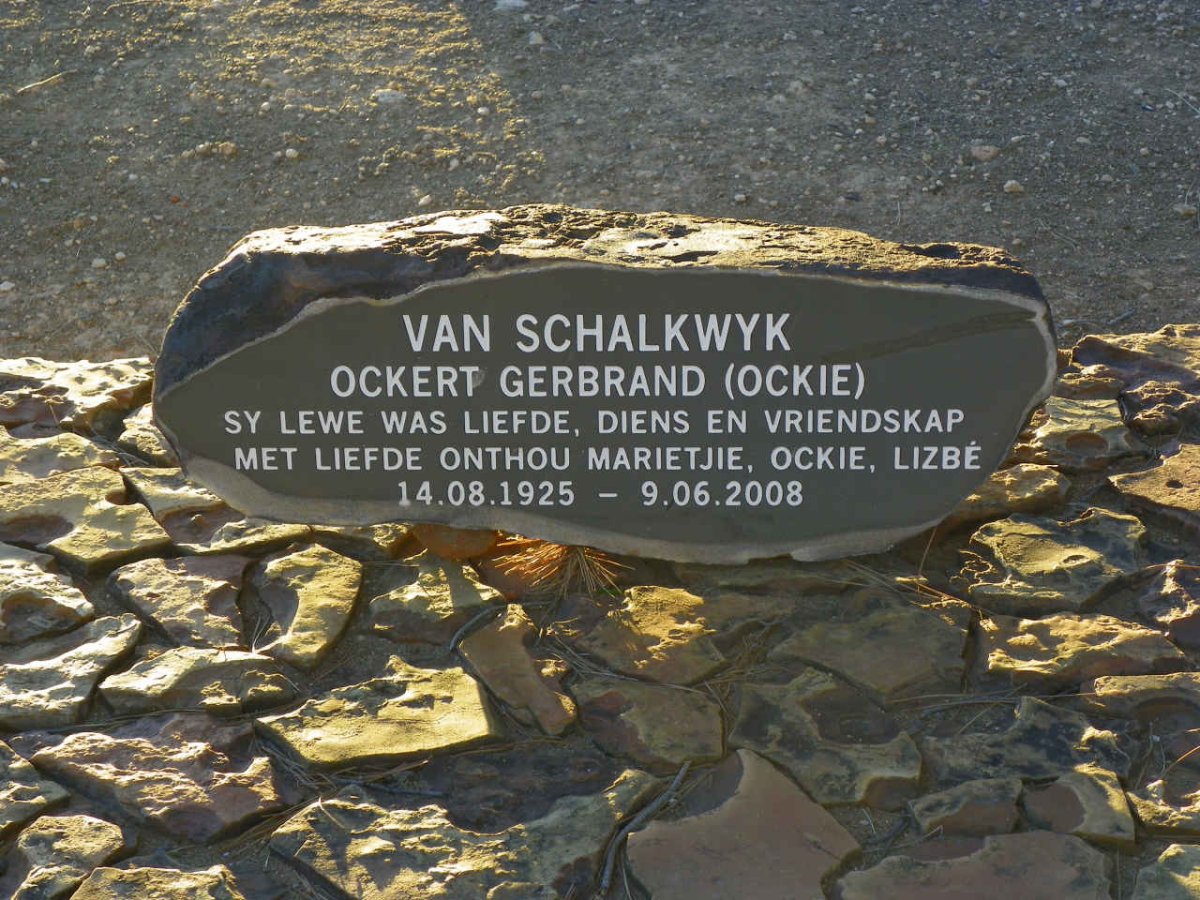 SCHALKWYK Ockert Gerbrand, van 1925-2008