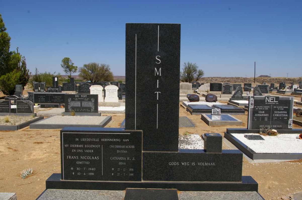 SMIT Frans Nicolaas 1940-1981 &amp; Catharina H.J. 1938-1999