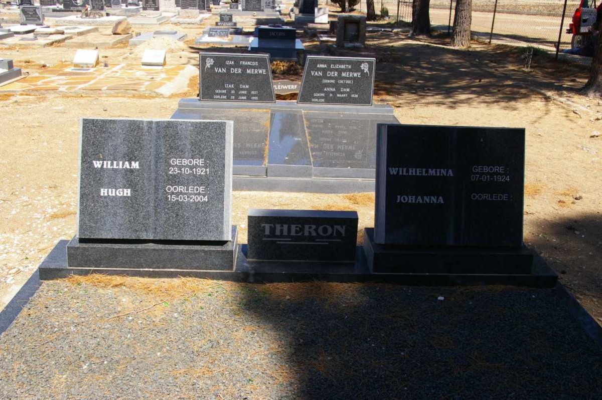 THERON William Hugh 1921-2004 &amp; Wilhelmina Johanna 1924-