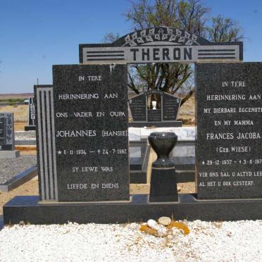 THERON Johannes 1934-1992 &amp; Frances Jacoba WIESE 1937-1973