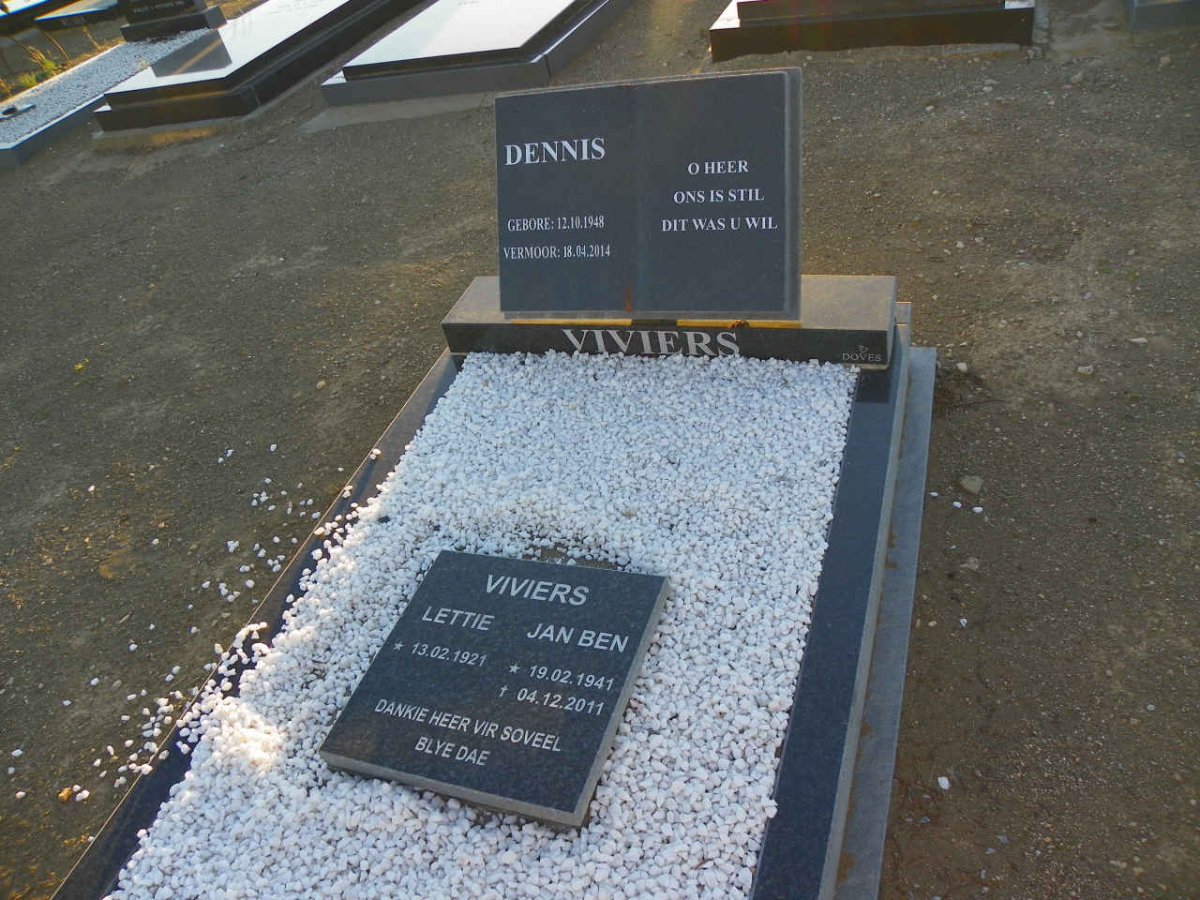 VIVIERS  Dennis 1948-2014 :: VIVIERS Jan Ben 1941-2011 &amp; Lettie 1921-