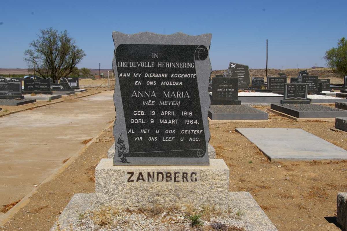 ZANDBERG Anna Maria nee MEYER 1916-1964