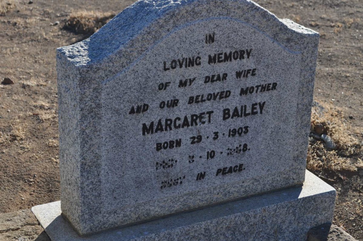 BAILEY Margaret 1903-1968
