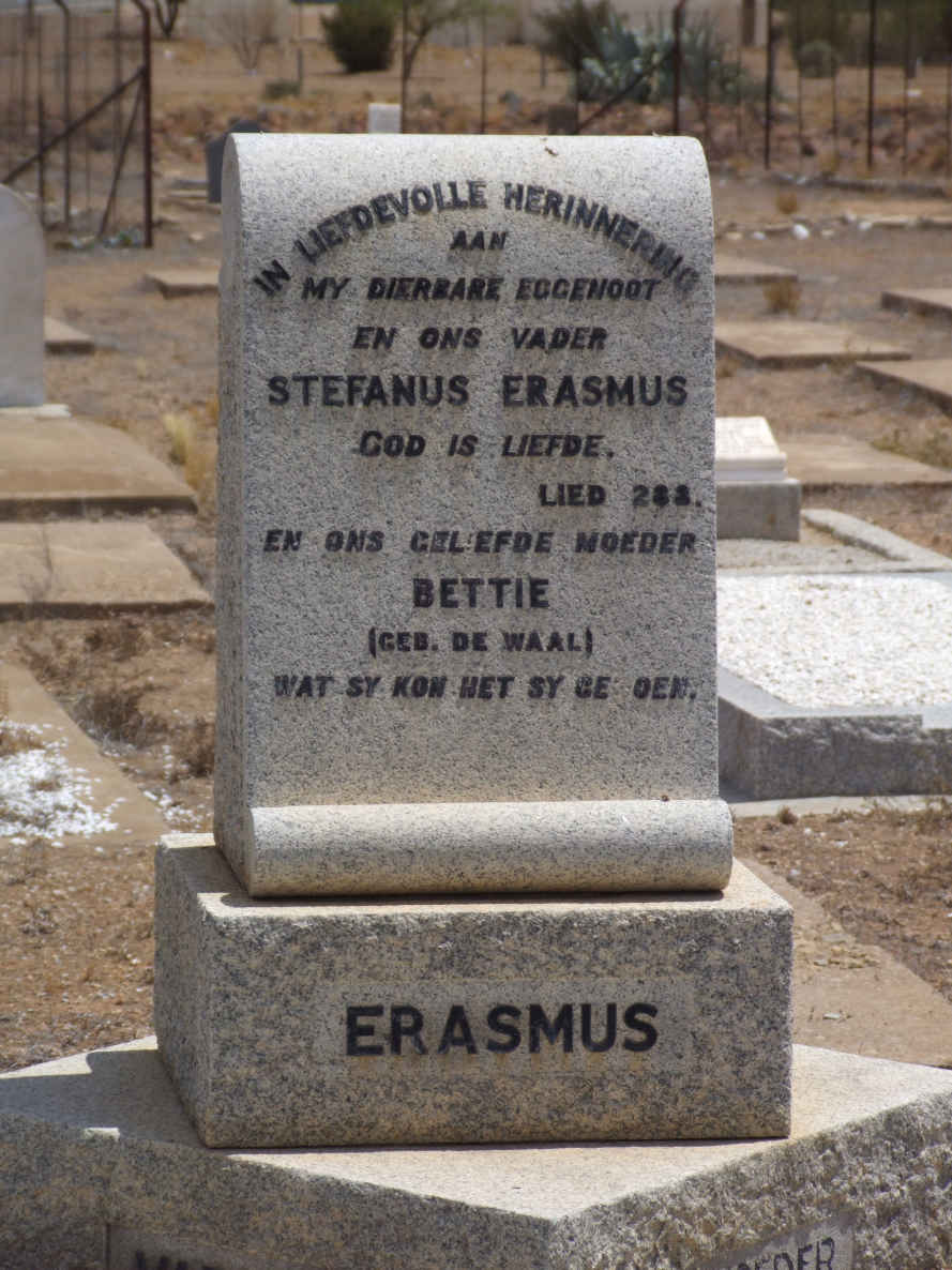 ERASMUS Stefanus &amp; Bettie DE WAAL