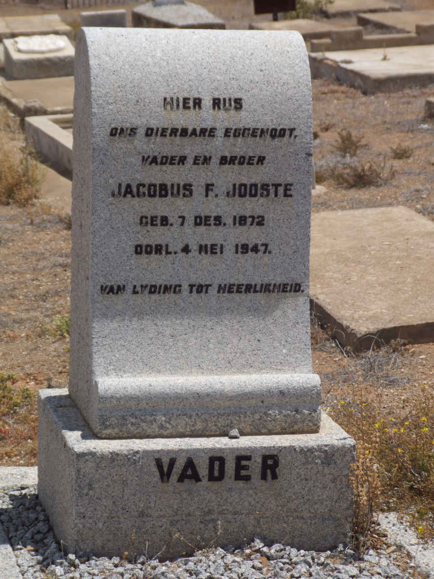 JOOSTE Jacobus F. 1872-1947