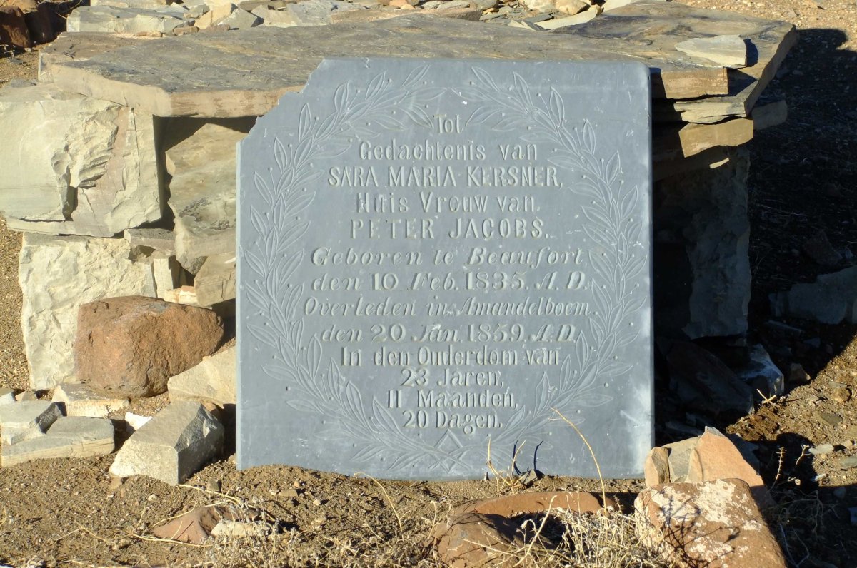 JACOBS Sara Maria nee KERSNER 1835-1859