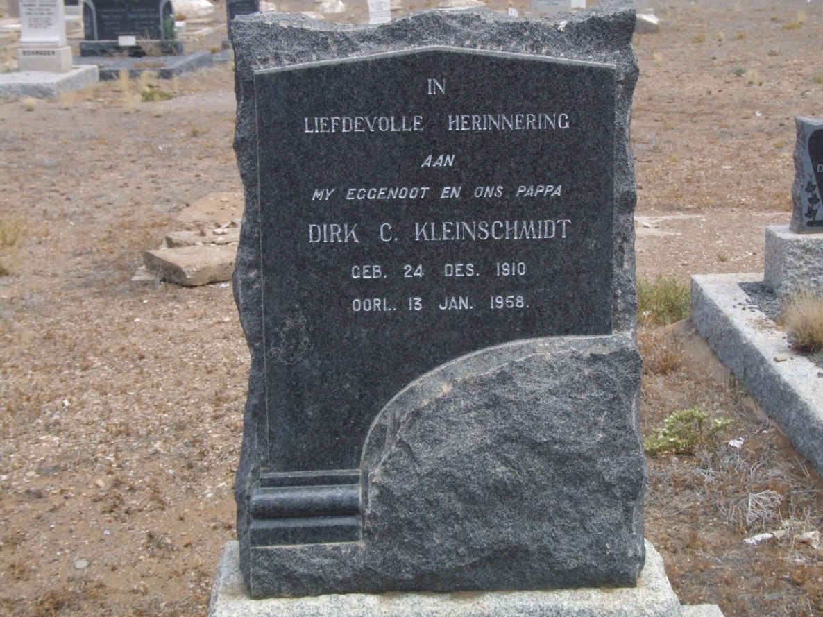 KLEINSCHMIDT Dirk C. 1910-1958