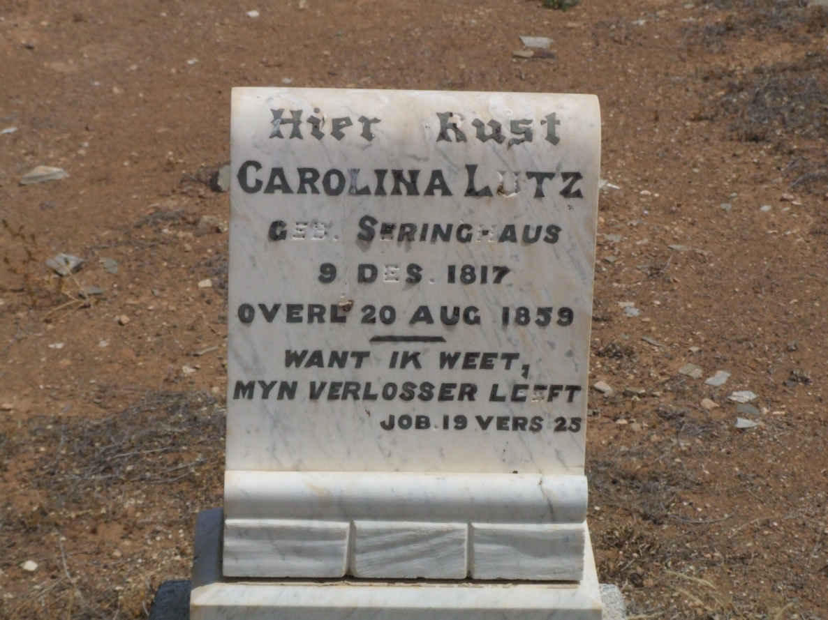 LUTZ Carolina nee SERINGHAUS 1817-1859