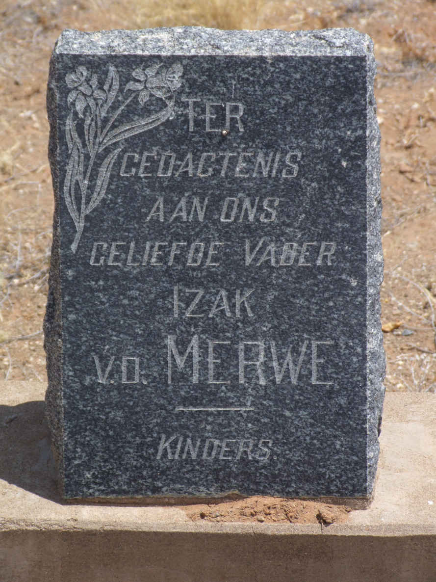 MERWE Izak, v.d.