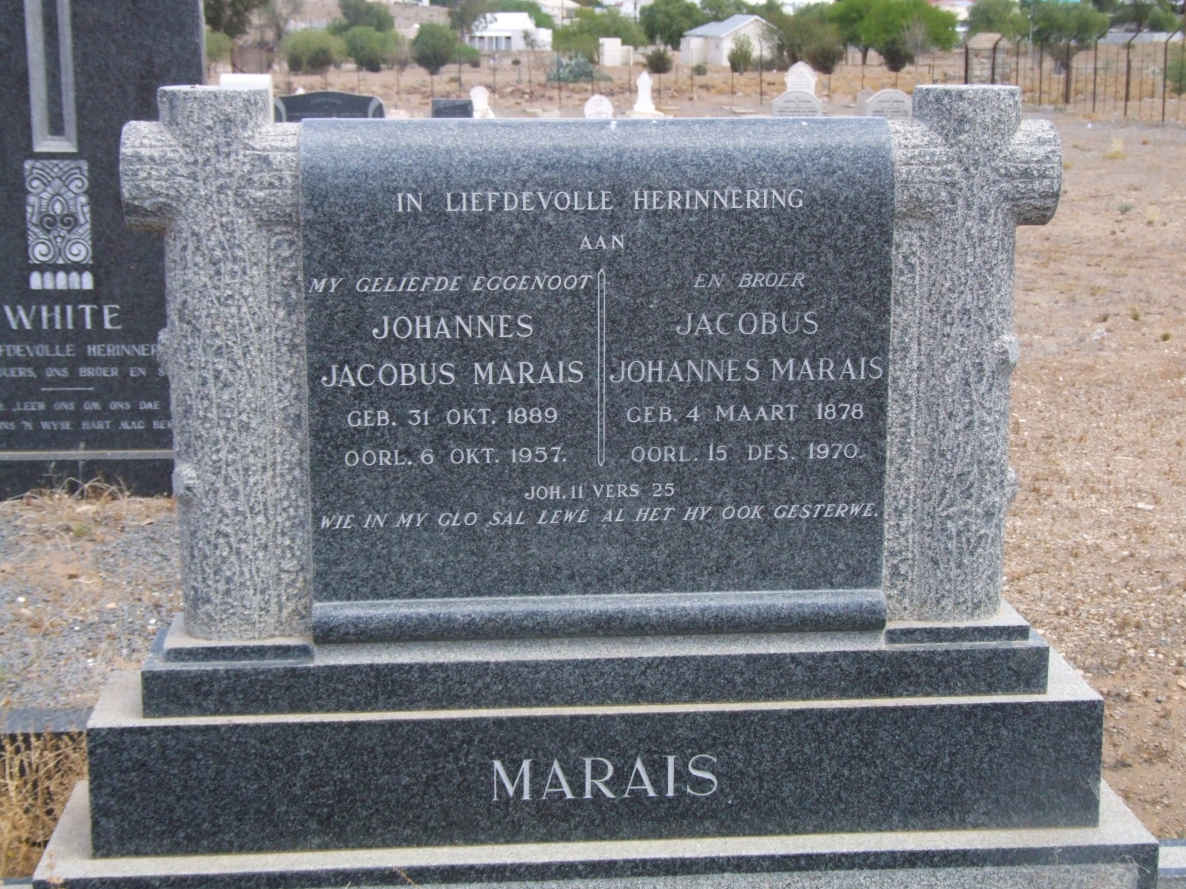 MARAIS Jacobus Johannes 1878-1970 :: MARAIS Johannes Jacobus 1889-1957