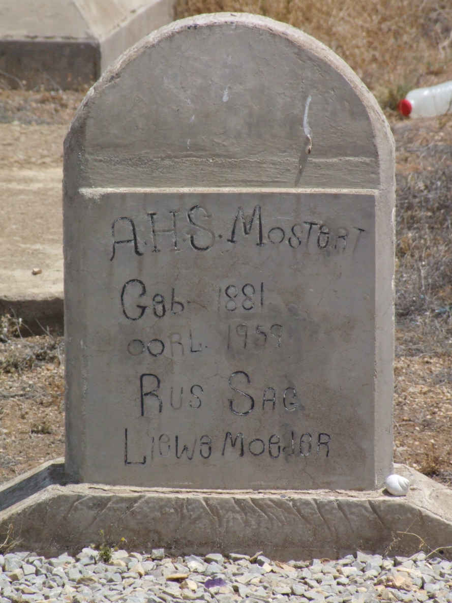 MOSTERT A.H.S. 1881-1959