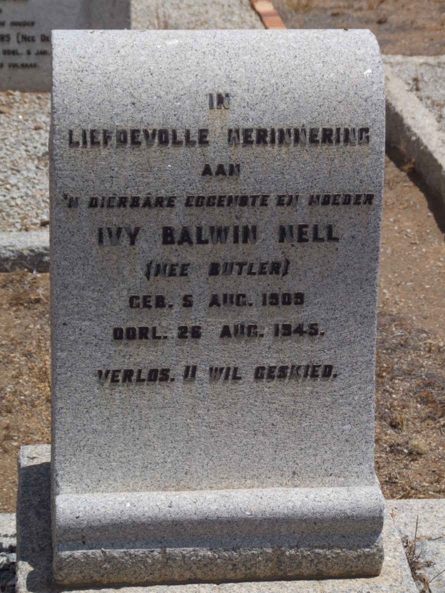 NELL Ivy Balwin nee BUTLER 1909-1945