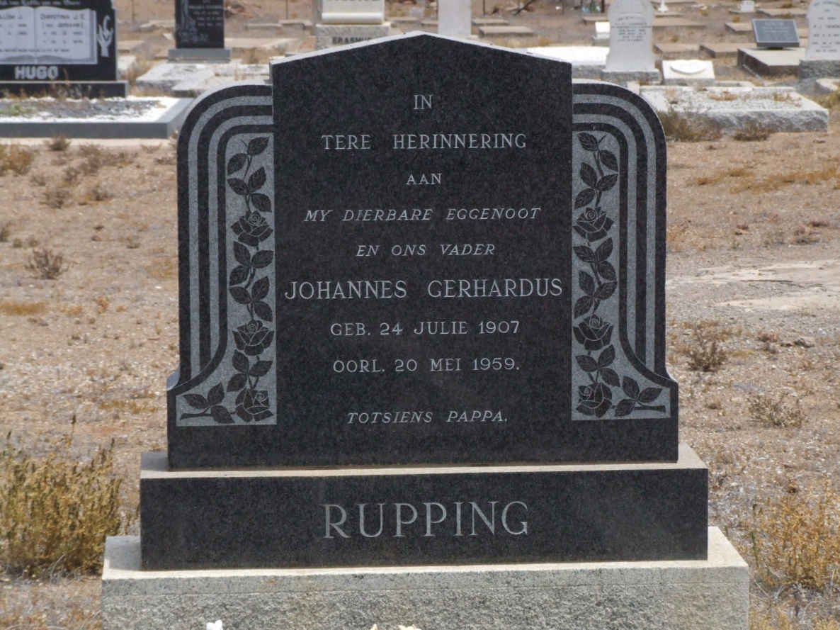 RUPPING Johannes Gerhardus 1907-1959