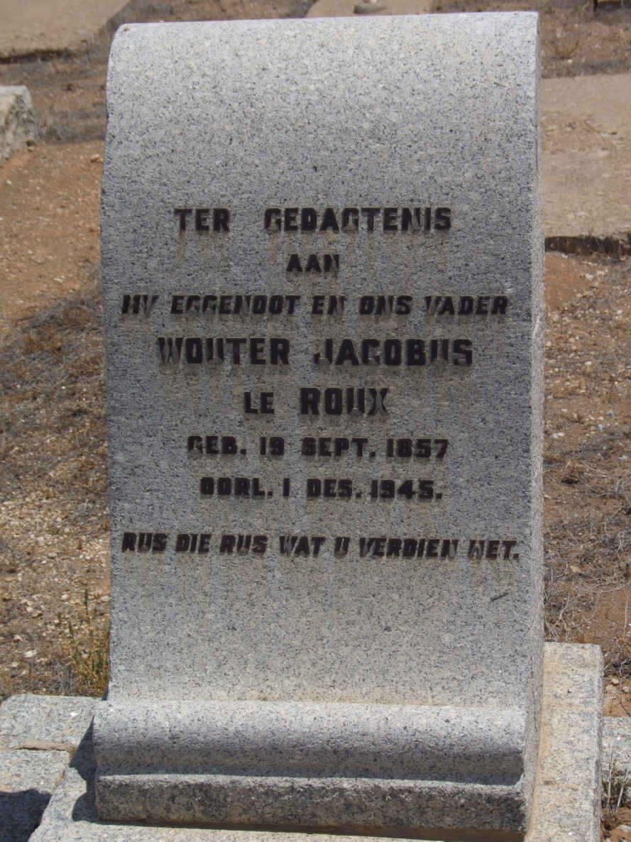 ROUX Wouter Jacobus, le 1857-1945