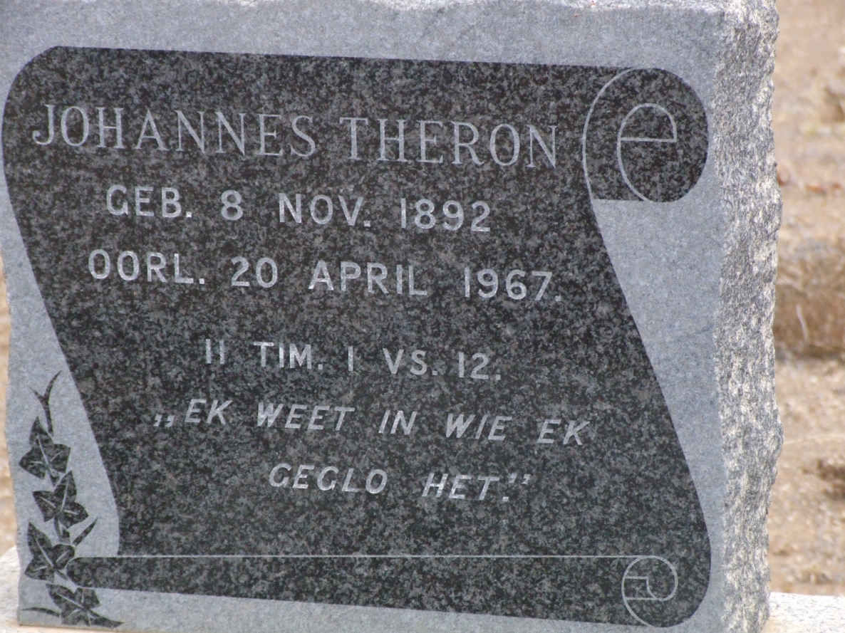THERON Johannes 1892-1967