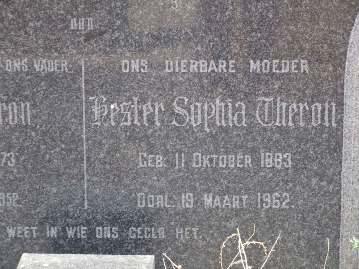 THERON Hester Sophia 1883-1962